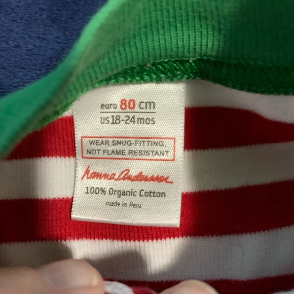 Hanna Andersson Organic Christmas Pajamas Size 80 18-24 months - Picture 4 of 6